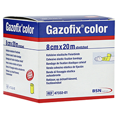 GAZOFIX color Fixierbinde kohsiv 8 cmx20 m gelb