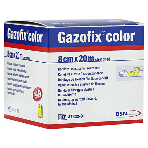 GAZOFIX color Fixierbinde kohsiv 8 cmx20 m gelb 1 Stck