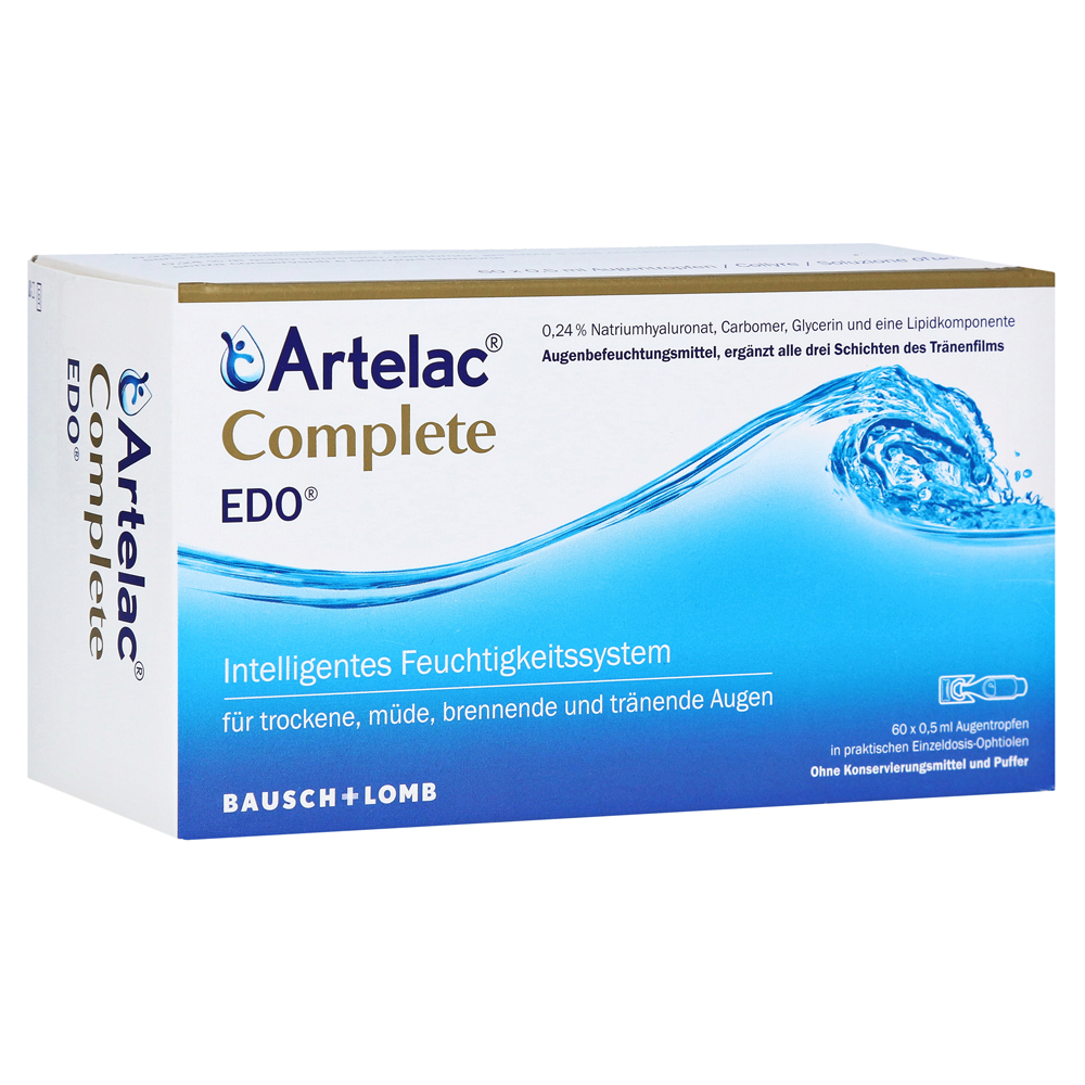Artelac Complete EDO Augentropfen für trockene/ tränende Augen 60x0.5 Milliliter