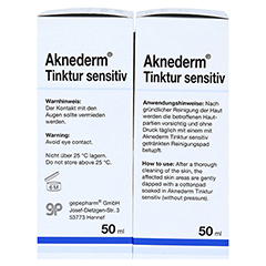 AKNEDERM Tinktur sensitiv 2x50 Milliliter - Linke Seite