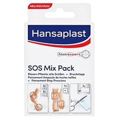 HANSAPLAST Blasenpflaster SOS Mix Pack 6 Stück - Vorderseite