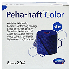 PEHA-HAFT Color Fixierbinde 8 cmx20 m blau 1 Stck - Vorderseite