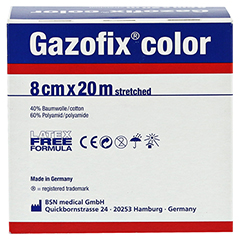 GAZOFIX color Fixierbinde kohsiv 8 cmx20 m gelb 1 Stck - Rckseite