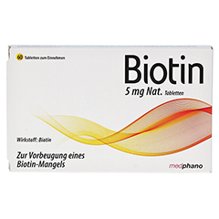BIOTIN 5 mg Nat.Tabletten 60 Stck - Vorderseite