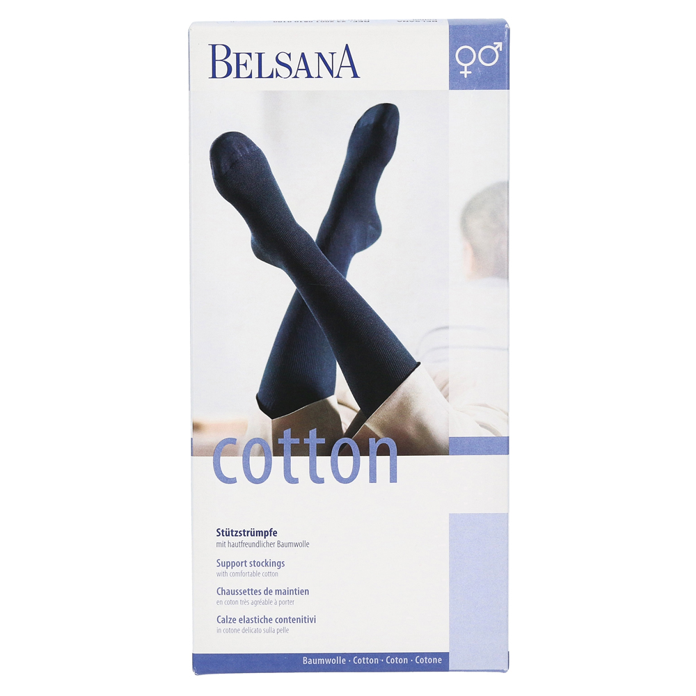BELSANA Cotton Stütz-Kniestrumpf medpex 2 weiß AD | Stück Gr.3