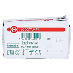JODOTAMP 50 mg/g 2 cmx5 m Tamponaden 1 Stck - Unterseite