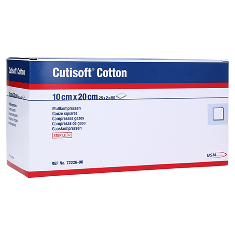 CUTISOFT Cotton Kompr.10x20 cm ster.8fach 25x2 Stück