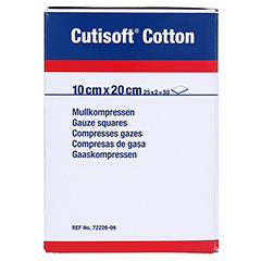 CUTISOFT Cotton Kompr.10x20 cm ster.8fach 25x2 Stück - Rechte Seite