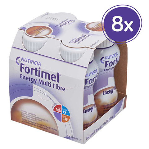 FORTIMEL Energy MultiFibre Schokoladengeschmack 8x4x200 Milliliter