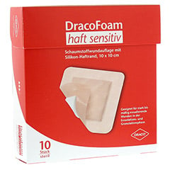 DRACOFOAM Haft sensitiv Schaumst.Wund.10x10 cm 10 Stück