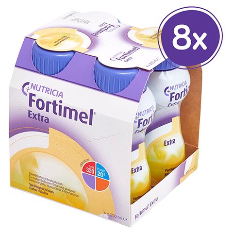 FORTIMEL Extra Vanillegeschmack 8x4x200 Milliliter