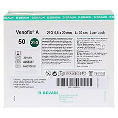 VENOFIX A Venenpunktionsb.21 G 0,8x19mm 30cm grün