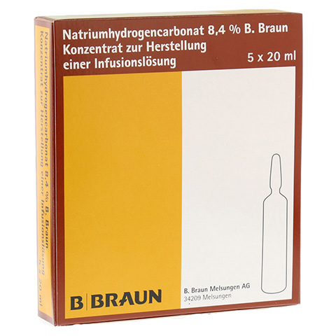 NATRIUMHYDROGENCARBONAT B.Braun 8,4% Glas 5x20 Milliliter