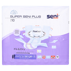 SUPER SENI Plus Inkontinenzhose Nacht f.E.Gr.4 XL 10 Stück - Rückseite