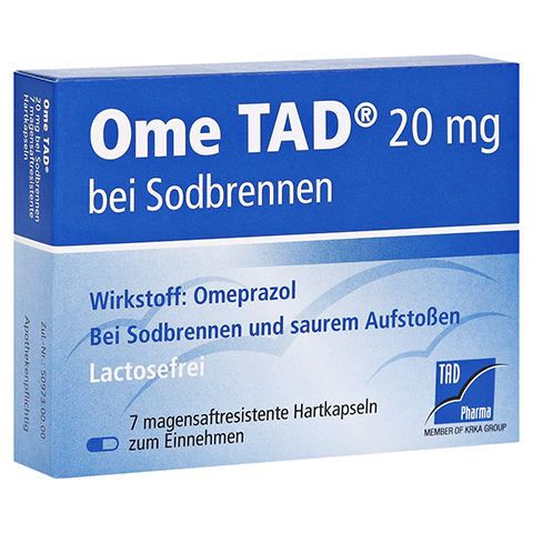 OME TAD 20 mg b.Sodbrennen magensaftres.Hartkaps. 7 Stck