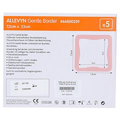 ALLEVYN Gentle Border 7,5x7,5 cm Schaumverb. 5 Stück - Rückseite