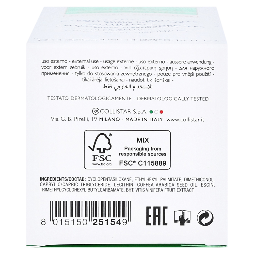 Pure Stück + Escin Capsules | medpex Actives COLLISTAR 14 Koffein Anticellulite