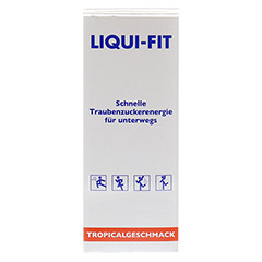 LIQUI FIT flüssige Zuckerlösung Tropical Beutel 12 Stück - Vorderseite