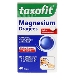 TAXOFIT Magnesium 350 Dragees 40 Stck - Vorderseite