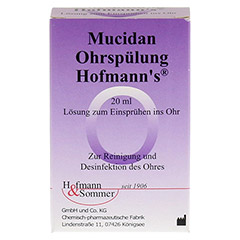 MUCIDAN Ohrspülung Hofmann's Lösung 20 Milliliter - Vorderseite