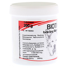 BIOTIN FORTE 5 mg D Tabletten vet. 200 Stck - Linke Seite