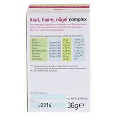 GSE Haut Haare Ngel Complex Bio Tabletten 60 Stck - Rckseite