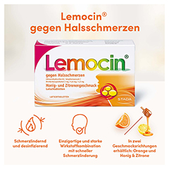 Lemocin gegen Halsschmerzen 2mg/0,6mg/1,2mg Honig/Zitrone 24 Stck N1 - Info 1