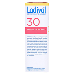 LADIVAL empfindliche Haut Plus LSF 30 Creme 50 Milliliter - Linke Seite