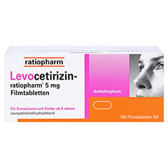 Levocetirizin-ratiopharm 5mg 100 Stck N3 - Vorderseite
