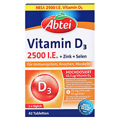 ABTEI Vitamin D3 2500 I.E. Tabletten 42 Stck - Vorderseite