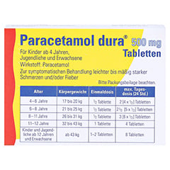 Paracetamol dura 500mg 10 Stück N1 - Rückseite