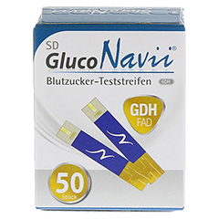 SD GlucoNavii Blutzucker-Teststreifen 1x50 Stck - Rckseite