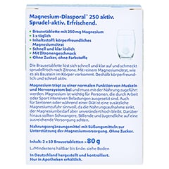 MAGNESIUM DIASPORAL 250 aktiv Brausetabletten 20 Stück - Rückseite