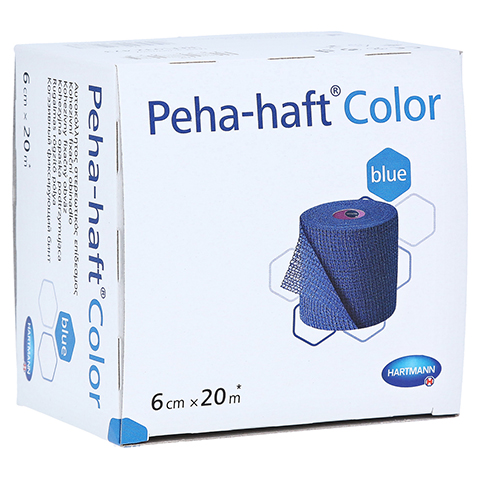 Peha-haft Color Fixierbinde latexfrei 6 cmx20 m blau 1 Stück