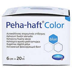 Peha-haft Color Fixierbinde latexfrei 6 cmx20 m blau 1 Stück - Linke Seite