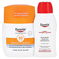 Eucerin Sun Sensitive Protect Face Fluid LSF 50+ + gratis Eucerin pH5 Duschgel 50 ml 50 Milliliter