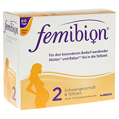 FEMIBION Schwangerschaft 2 D3+DHA+400 g Fol.o.Jod 2x60 Stck