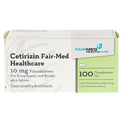 Cetirizin Fair-Med Healthcare 10mg 100 Stck N3 - Vorderseite