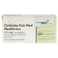 Cetirizin Fair-Med Healthcare 10mg 50 Stck N2 - Vorderseite