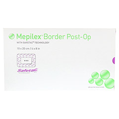 MEPILEX Border Post-OP Schaumverb.haftend 10x20 cm 10 Stck - Vorderseite