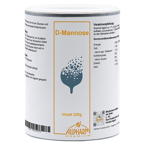 D-MANNOSE ALLPHARM Premium Pulver 220 Gramm