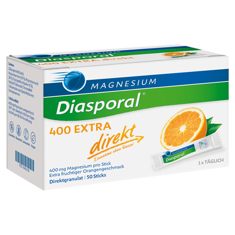 Magnesium Diasporal 400 Extra direkt Granulat 50 Stück