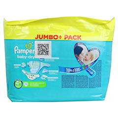 PAMPERS Baby Dry Gr.4+ maxi plus 9-20kg Jumbo plus 76 Stck - Rckseite