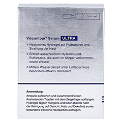 VISCONTOUR Serum Ultra Ampullen 20x1 Milliliter - Rückseite