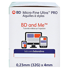 BD MICRO-FINE ULTRA Pro Pen-Nadeln 0,23x4 mm 32 G 105 Stück - Rechte Seite