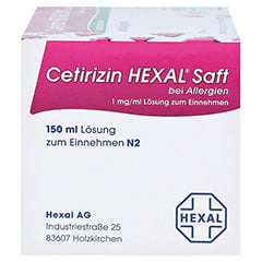 Cetirizin HEXAL bei Allergien 150 Milliliter N2 - Rechte Seite