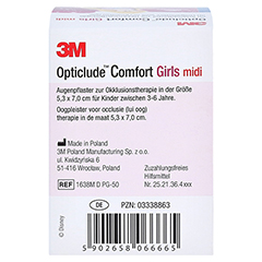 Opticlude 3M Comfort Disney Pflaster Girls midi 50 Stck - Rckseite