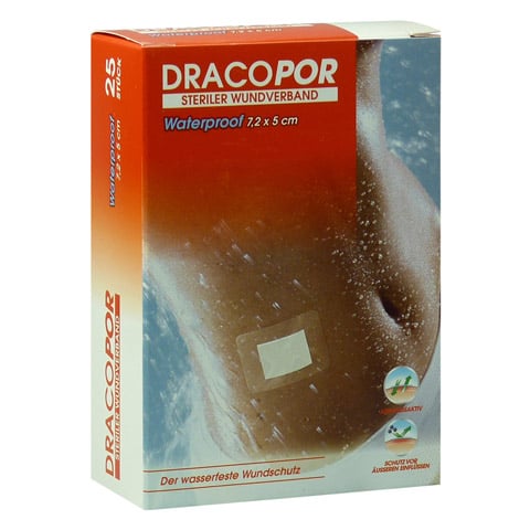 DRACOPOR waterproof Wundverband 5x7,2 cm steril 25 Stück