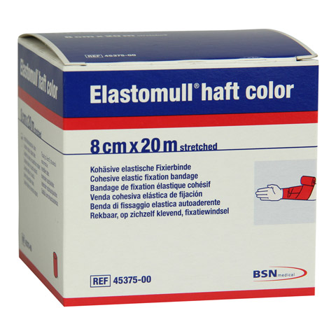 ELASTOMULL haft color 8 cmx20 m Fixierb.rot 1 Stck