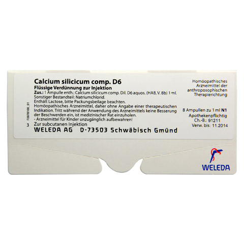 CALCIUM SILICICUM COMP.D 6 Ampullen 8x1 Milliliter N1